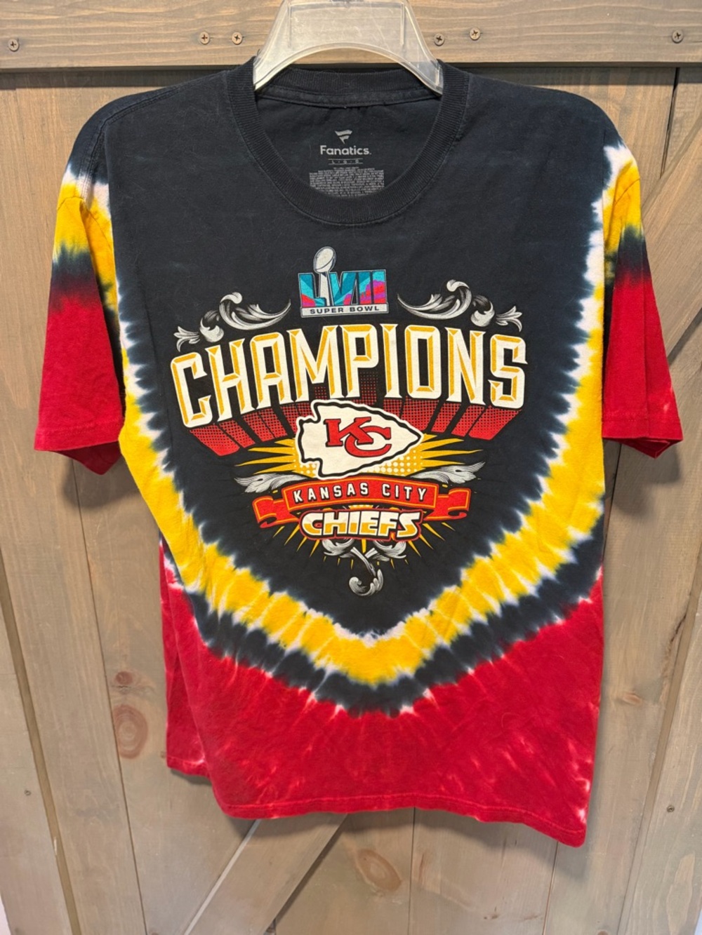 Fanatics Black Tee with Multicolor Super Bowl Graphic